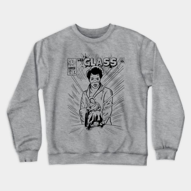 Mr. Glass Comic B/W Crewneck Sweatshirt by ribandcheese